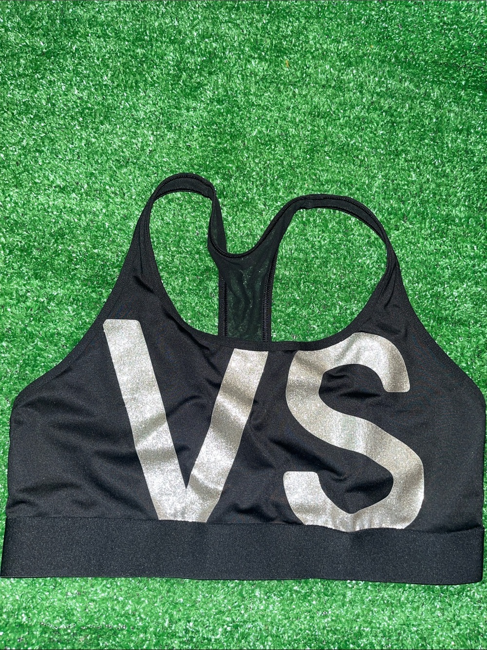 Victoria's Secret Sport The Player Racerback Sports Bra Glitter Print